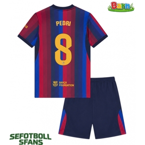 Barcelona Pedri Gonzalez #8 Hemmaställ Barn 2026-27 Kortärmad (+ Korta byxor)